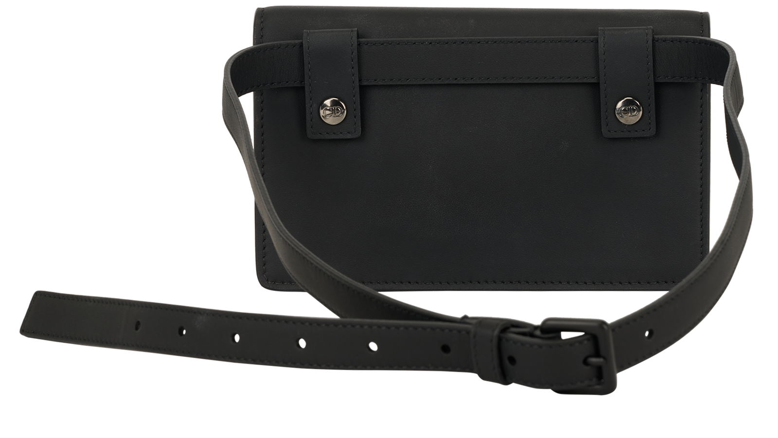 Saddle Belt Bag, &pound;495, Handbags, Black, Leather, Back view